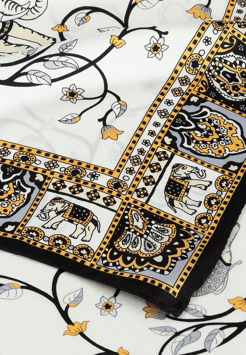 Elephant Garden 53x53 - white/black
