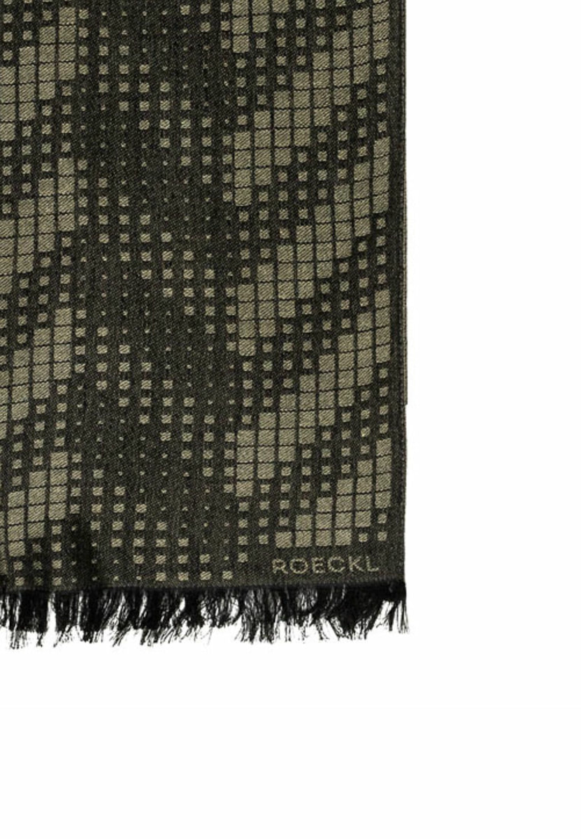 Graphic Jacquard 53x190 - olive