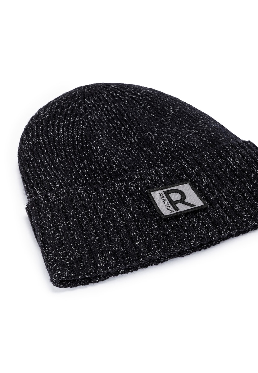 Reflective Rib Mütze Herren - black