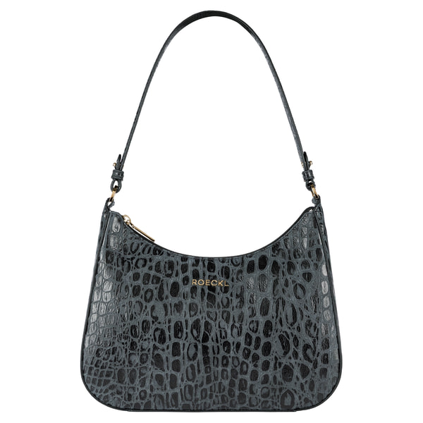 Cleo small Croco - black