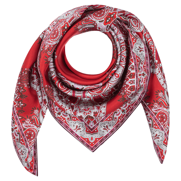 Paisley Reflection 90x90 - multi red