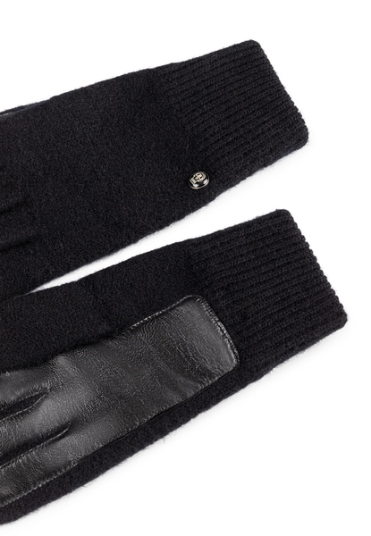 Walkhandschuhe Lederinnenhand - black