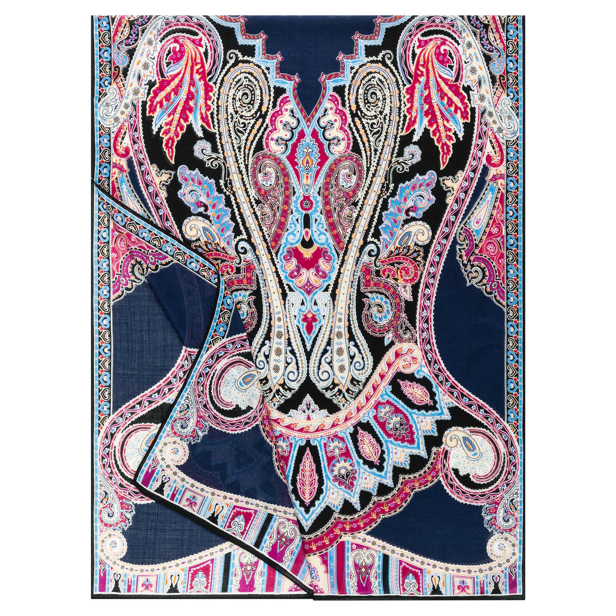 Porta Paisley 70x180  - multi navy