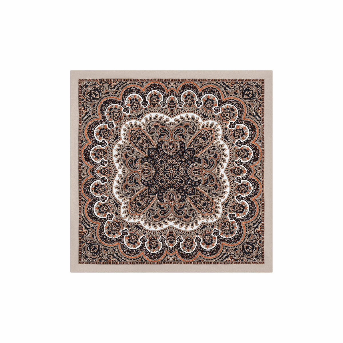 Young Paisley 53 x 53 - multi camel