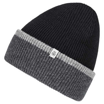 Two Side Knit Mütze - black/graphit