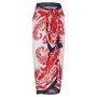 Botanical Garden 100x160  - red/navy