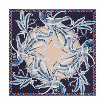 Delia 86x86 - navy/wine