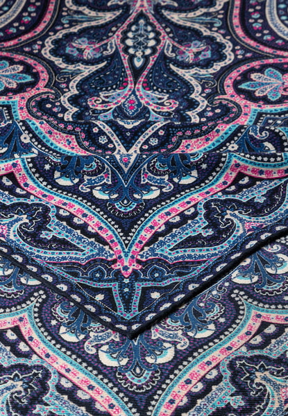 Navona Paisley 140x140  - iceblue/navy