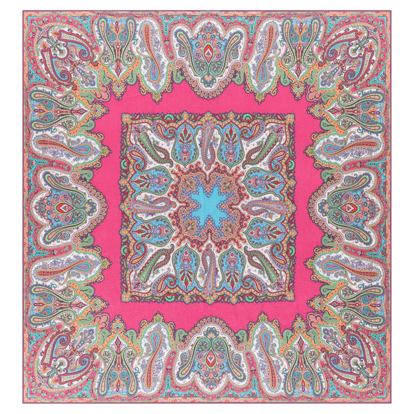 Radient Paisley 140x140 - multi pink