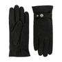 Klassiker Riegel Lederriegel mit Druckknopf - black