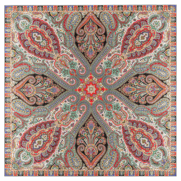 Majestic Paisley 140x140 - black multi