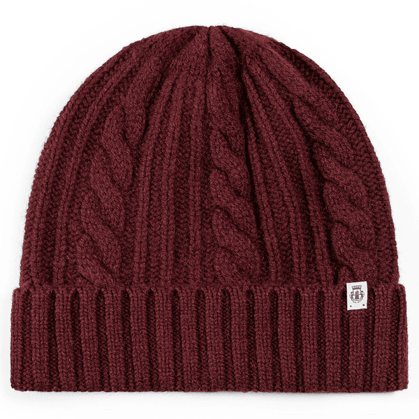 Cabled Charm Mütze  - mulberry