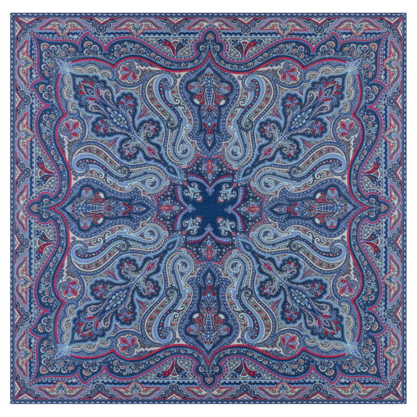 Navona Paisley 140x140 - multi indigo