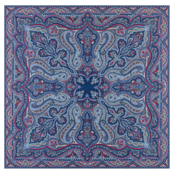Navona Paisley 140x140 - multi indigo