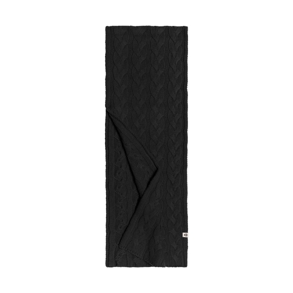 Braided Cashmere Schal 30x180 - black