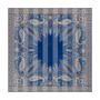 Fire Paisley 140x140 - multi cobalt