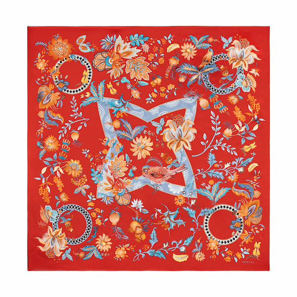 Winter Garden 100x100 - multi red