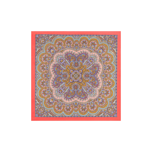 Young Paisley 53 x 53 - multi flamingo