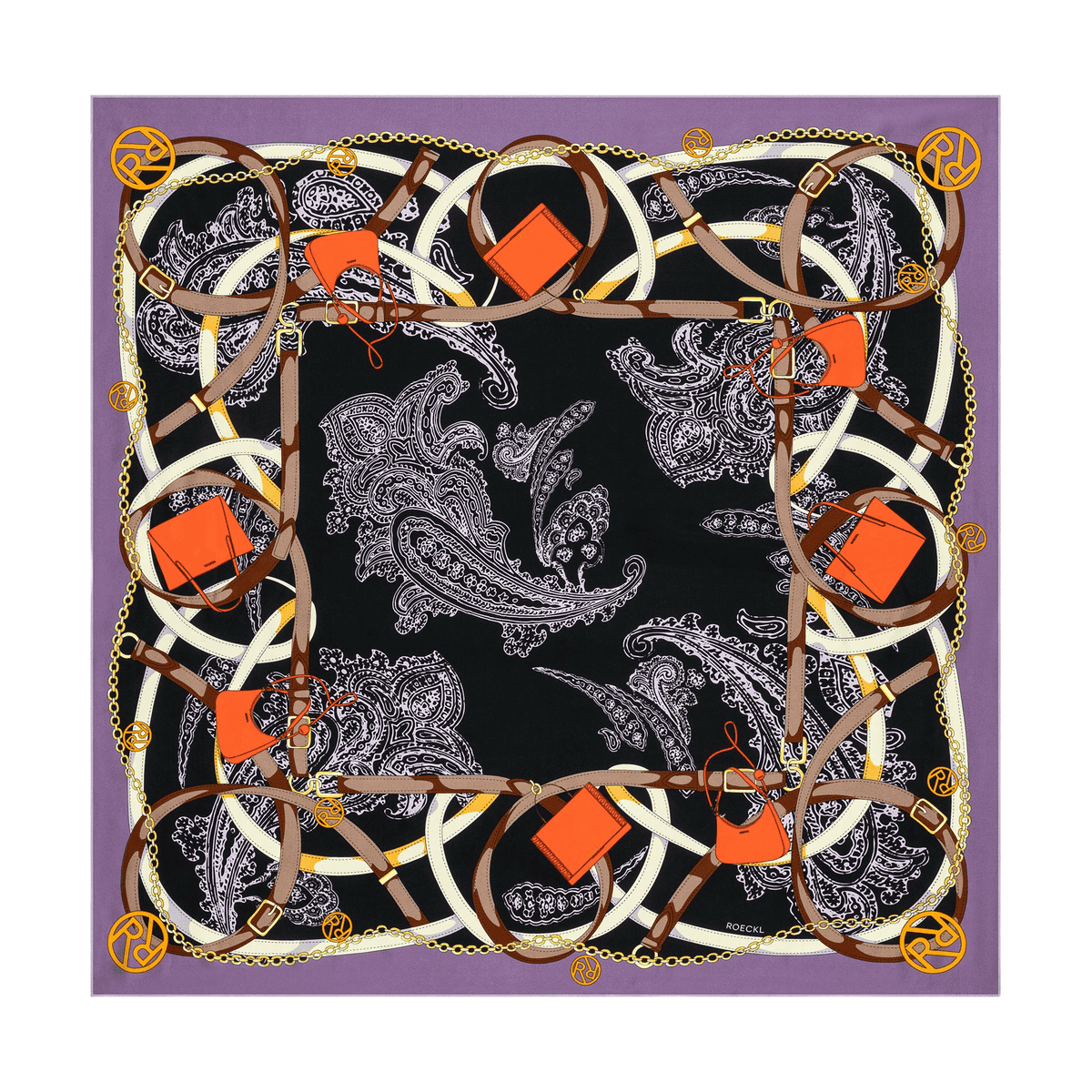 Noble Paisley 90x90 - multi black