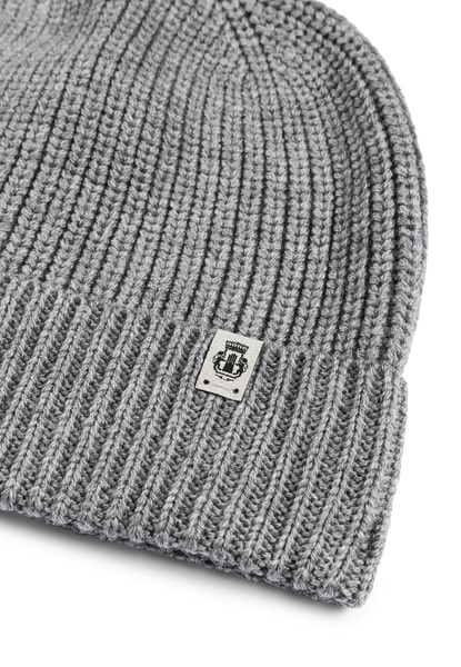 Pure Merino Umschlagmuetze - flanell