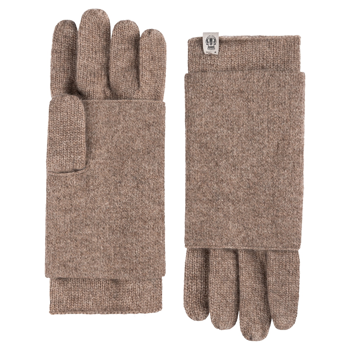 Pure Cashmere Stulpenhandschuhe - taupe
