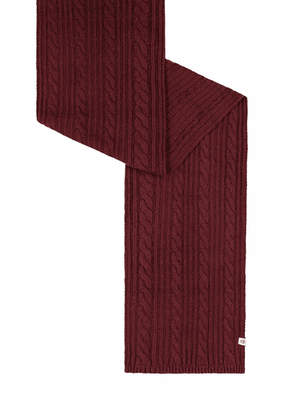 Cabled Charm Schal 30x180  - mulberry