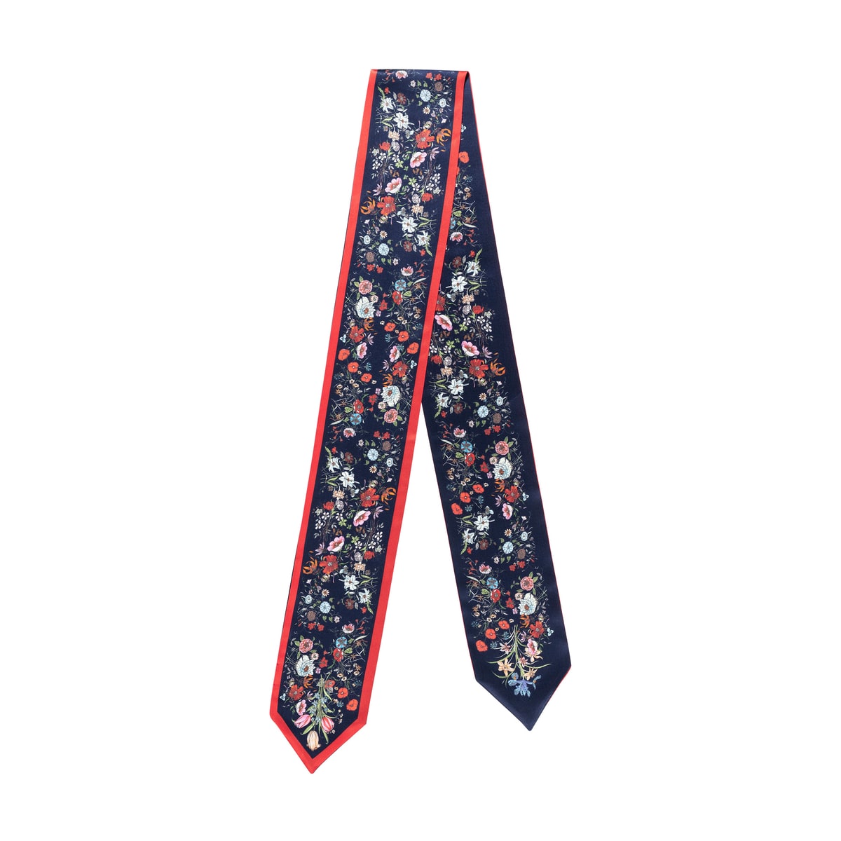Flower Twilly 2x10x140 - multi navy