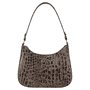 Cleo small Croco silver  - mocca