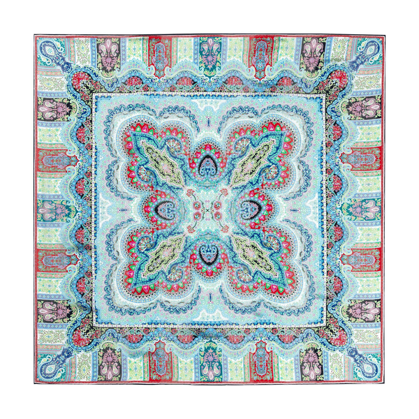 Grande Millefleur 90x90 90x90 - multi bleu