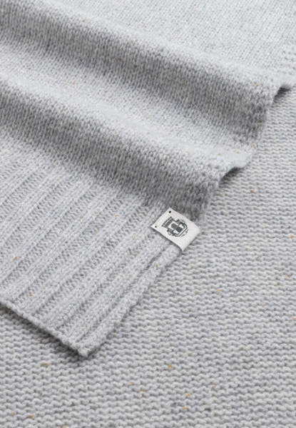 Merino Tweed Schal 35x180 - light grey