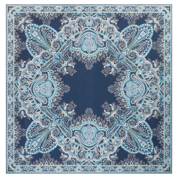 Paisley Reflection 90x90  - multi navy