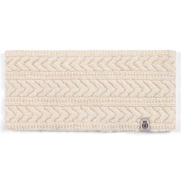 Cashmere Twist Stirnband  - woolwhite