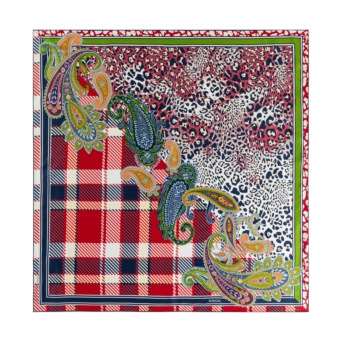 Patchwork Leo 100x100 - multi red