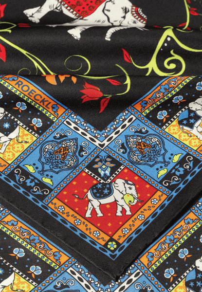 Lucky Elephant 53x53  - multi black