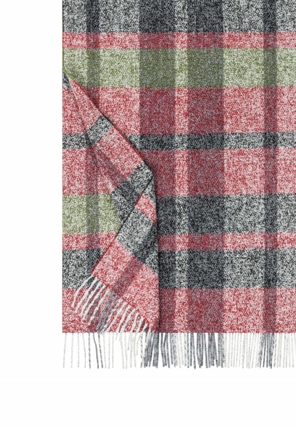 Check Bouclé Women 55x180 - red/green