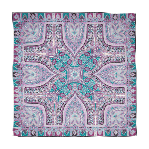 Alhambra Paisley 140x140 - black/purple