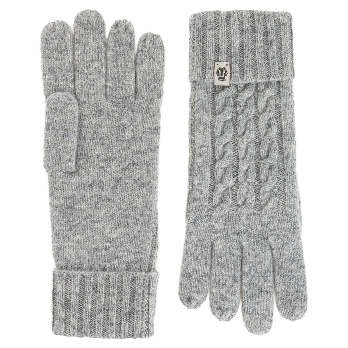 Cabled Charm Strickhandschuhe - flanell