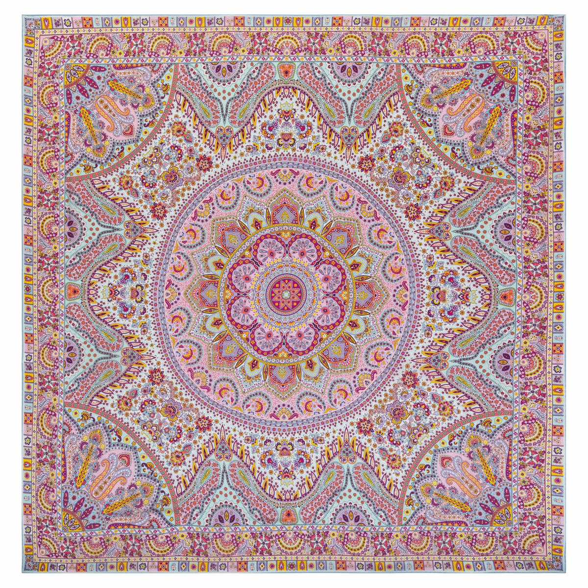 Circular Paisley 140x140  - multi pastel