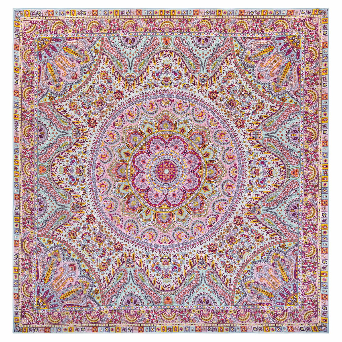 Circular Paisley 140x140 - multi pastel