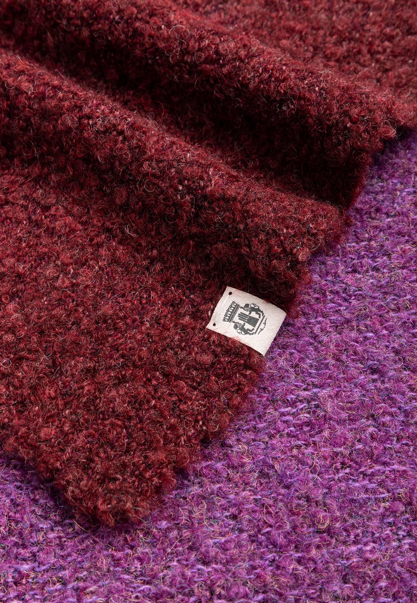 Cosy Bouclé New Schal 30x180  - multi wine