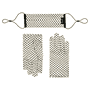 Polka Dots Maske & Handschuh Set - creme black