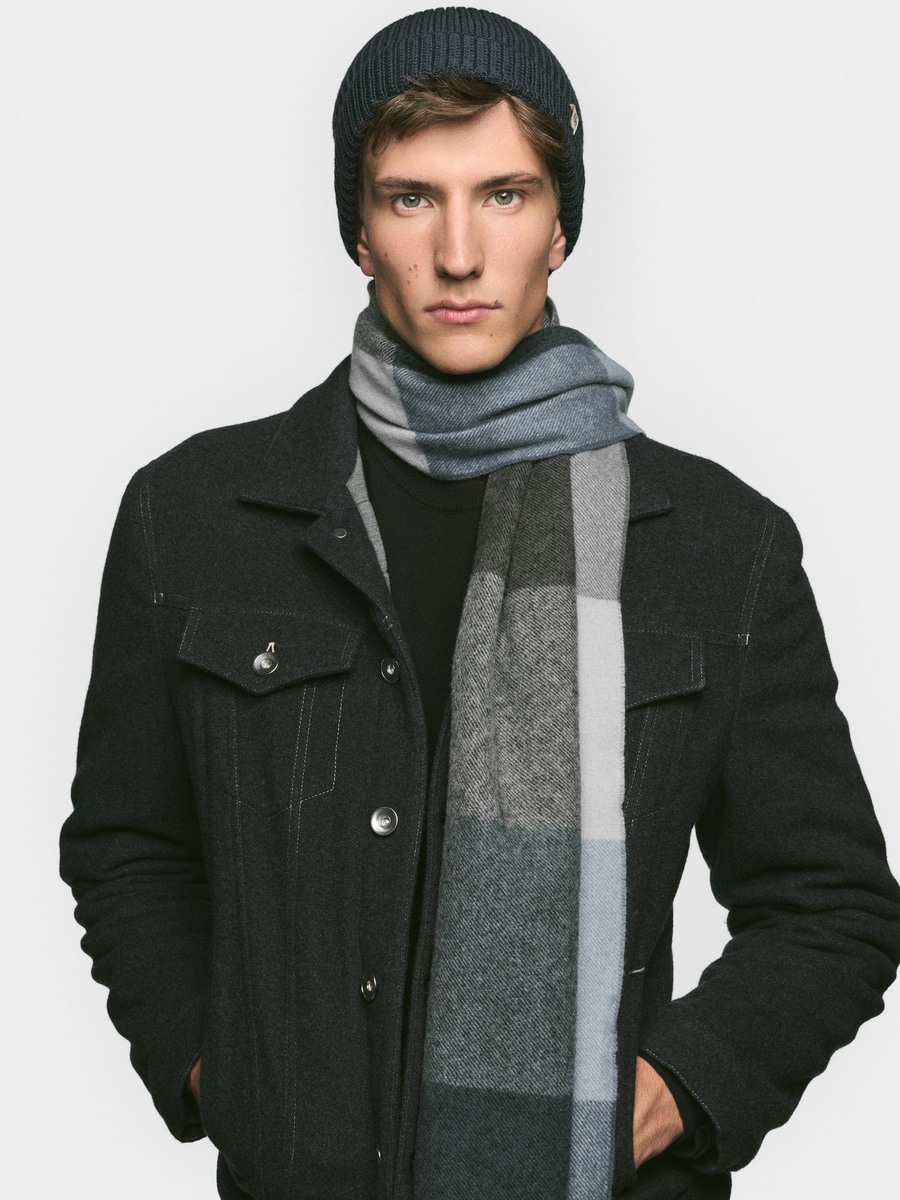 Coloured Squares Men 35x170 - multi navy