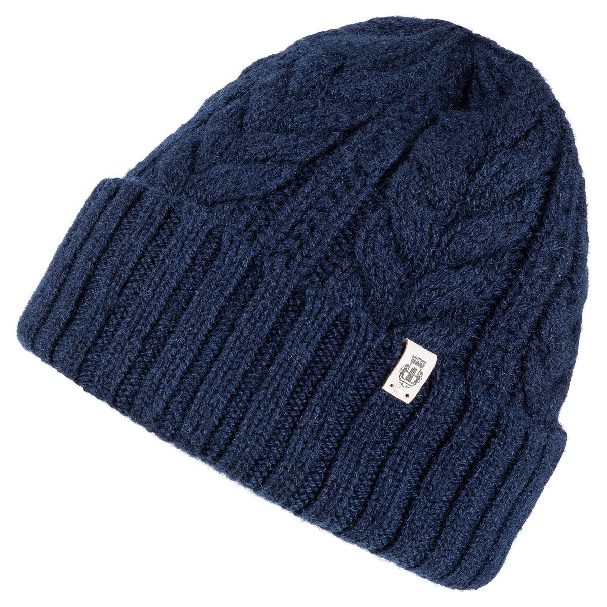 Cashmere Twist Mütze  - navy