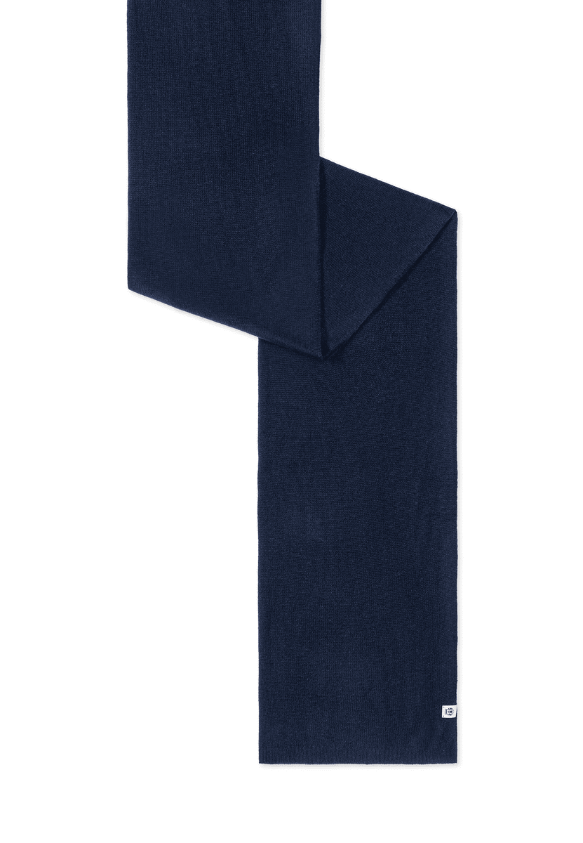 Pure Cashmere Plaid 60x190 - navy