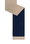 Two Side Knit Schal 35x180  - navy/beige