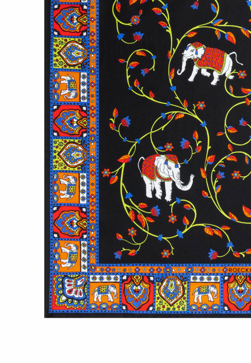 Elephant Celebration 53x53 - multi black