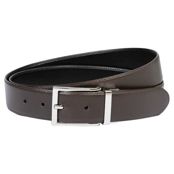 Luca reversible 3,5cm - black/brown