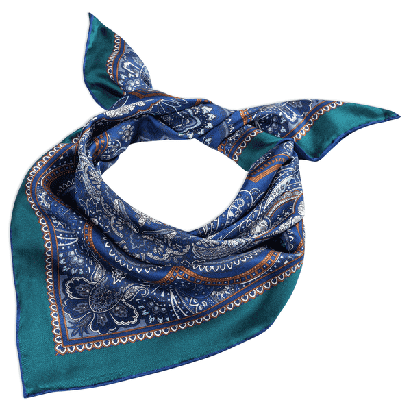 Fine Paisley 53x53 - multi indigo