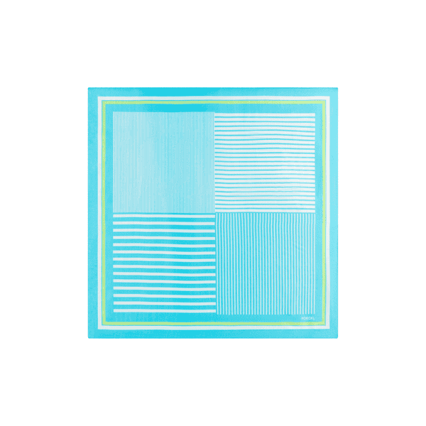 Two Tone Stripes 53x53 - turquoise