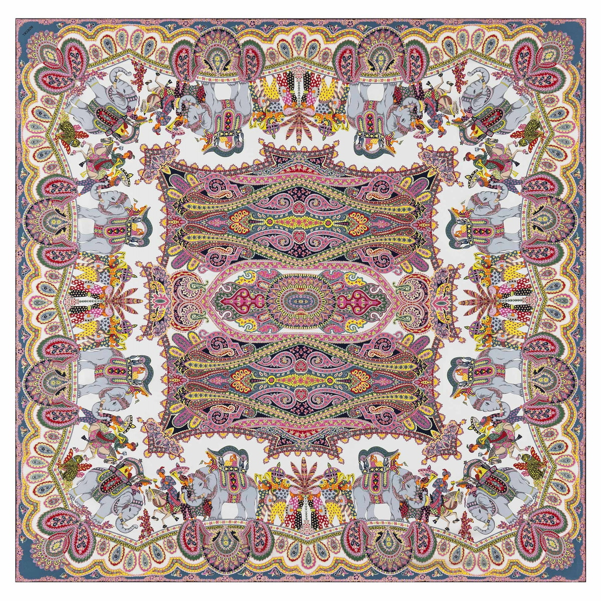 Elephant Parade Silk 140x140 - multi navy